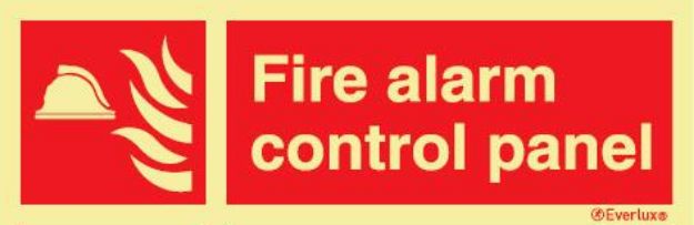 Fire-fighingequipment sign, symbol with compl. tex